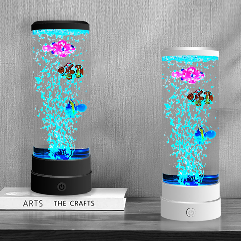 Baby Products Decoration - 模擬LEDマルチカラーバブルフィッシュ雰囲気ホームデコレーションアイテム、USBプラグイン付き、パーソナライズされたクリエイティブギフト
