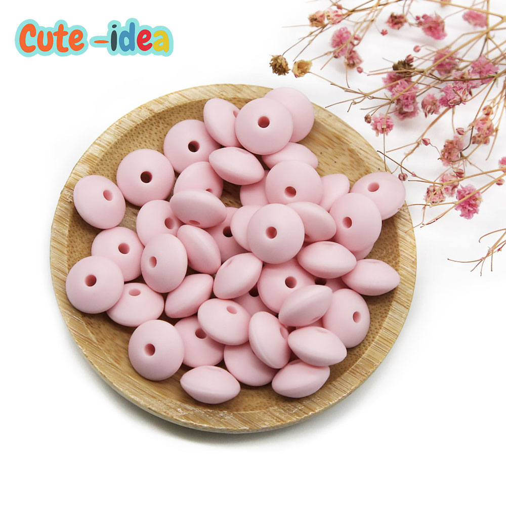Baby Products List - かわいいシリコン製のベビービーズ,100個,赤ちゃん用の歯が生えるビーズ,おしゃぶりチェーン,おもちゃのケアアクセサリー,ギフト