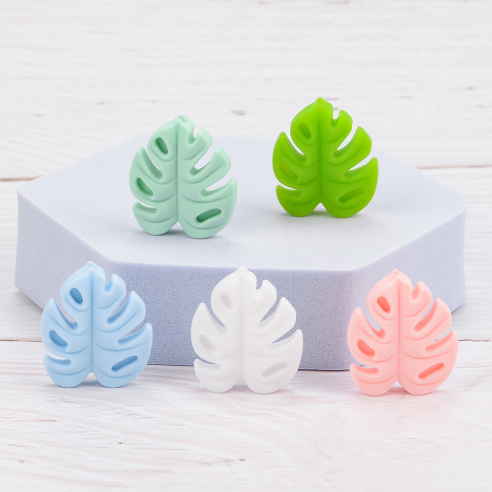 Baby Products List - LOFCA 30 個シリコーンモンステラビーズ漫画の葉 BPA フリーシリコーンおしゃぶりベビーアクセサリーおもちゃ DIY