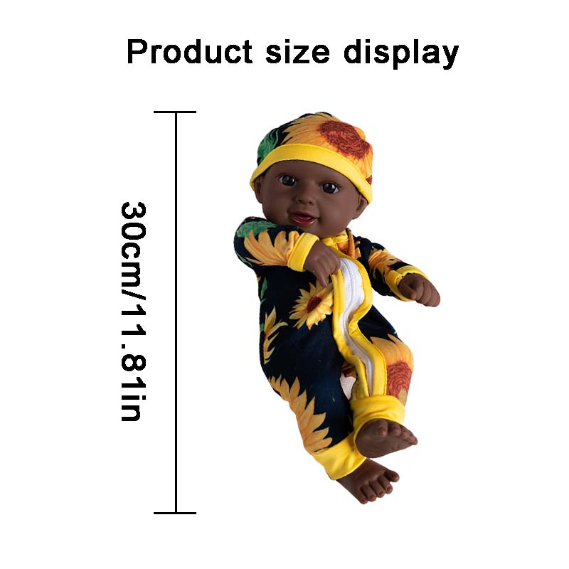 30cmリボーンドール 黒肌 ソフトフルビニール製人形 11 - Baby Products Trending のレビューと価格