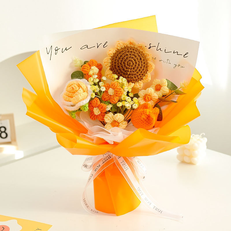 手編みのバラの花束 母の日誕生日プレゼント用 かぎ針編みの花 - Baby Products Decoration のレビューと価格