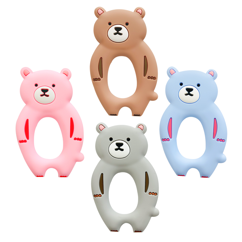 シリコン製のクマの形をした歯固めおもちゃ1個。赤ちゃんが噛ん - Baby Products List のレビューと価格