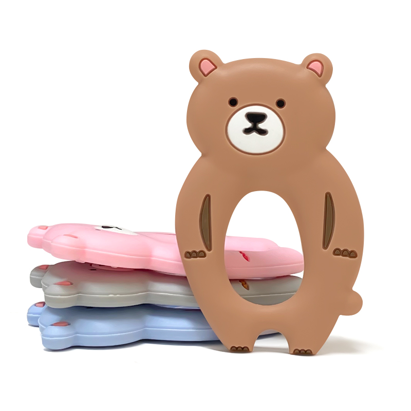 シリコン製のクマの形をした歯固めおもちゃ1個。赤ちゃんが噛ん - Baby Products List のレビューと価格