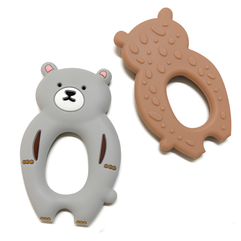 シリコン製のクマの形をした歯固めおもちゃ1個。赤ちゃんが噛ん - Baby Products List のレビューと価格