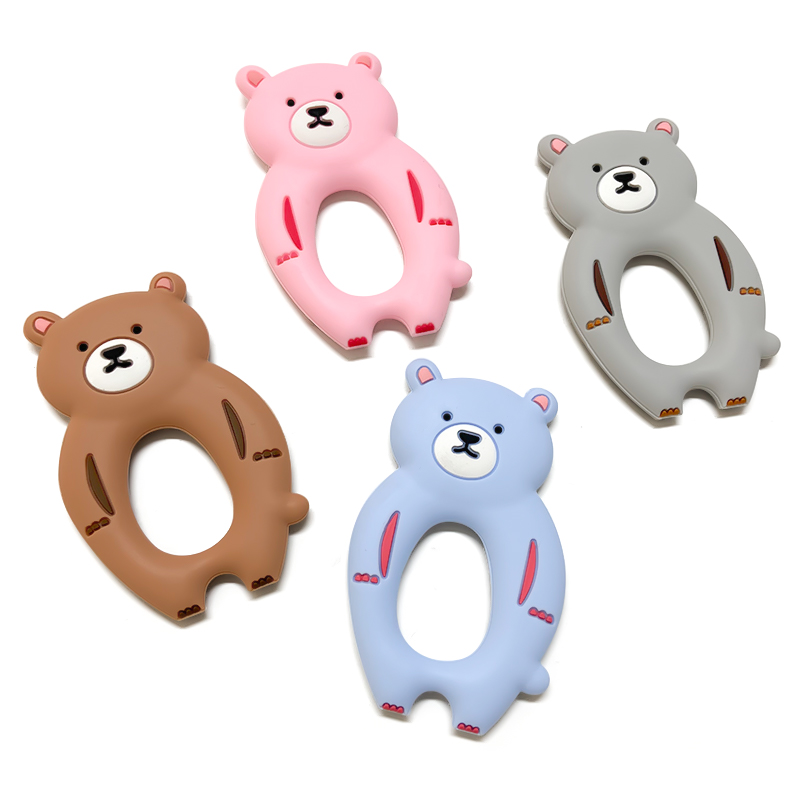 シリコン製のクマの形をした歯固めおもちゃ1個。赤ちゃんが噛ん - Baby Products List のレビューと価格