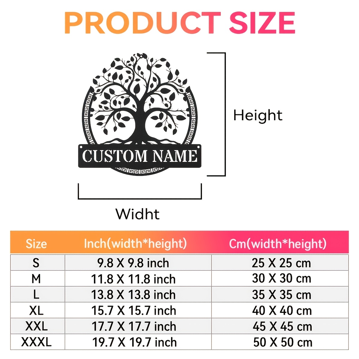 生命の樹のカスタムメタルウォールアート。 パーソナライズされ - Baby Products Decoration のレビューと価格