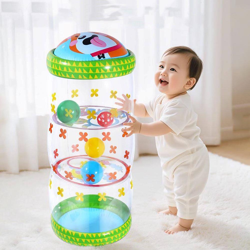 ガラガラとボール付きの空気注入式ベビー用クロールローラーおも - Baby Products Game のレビューと価格