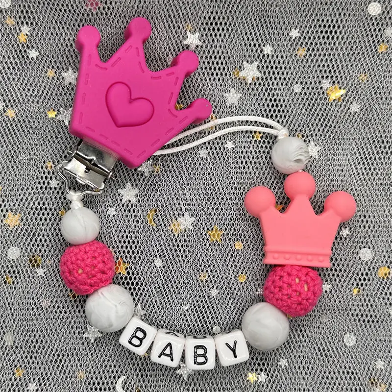 ピンクの花販売カスタム名木製パーソナライズされたおしゃぶりチ - Baby Products Discount のレビューと価格