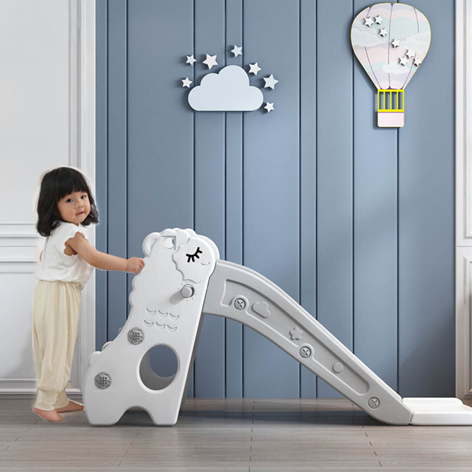 子供用室内滑り台、自立式折りたたみ2段階段、安定したベース付 - Baby Gate Stairs のレビューと価格