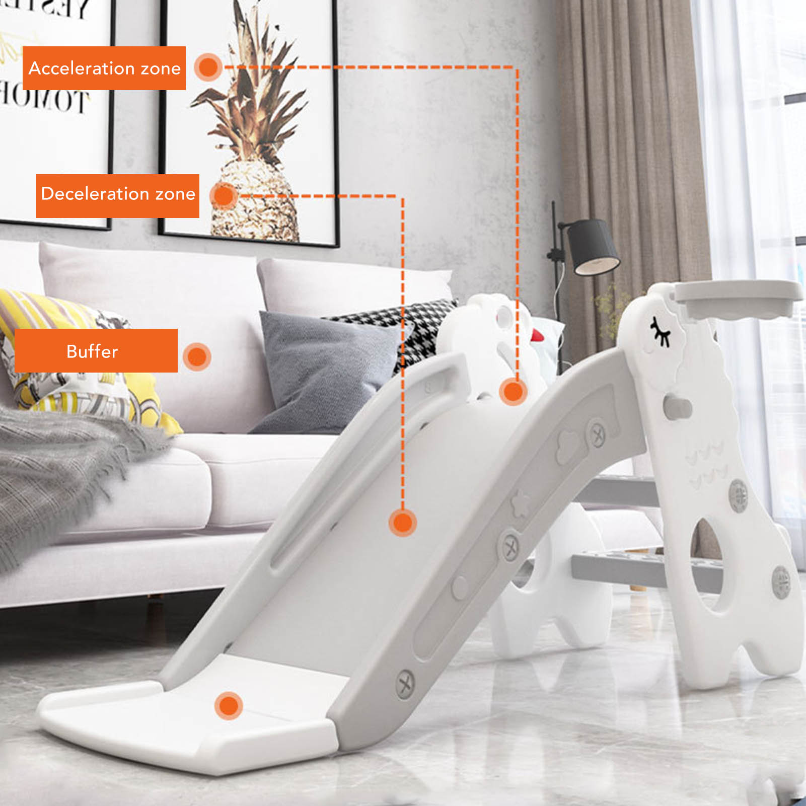 子供用室内滑り台、自立式折りたたみ2段階段、安定したベース付 - Baby Gate Stairs のレビューと価格
