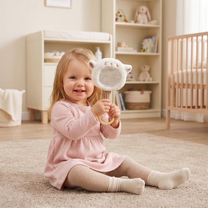 新生児ギフト ベビーぬいぐるみバニー ハンドヘルドミラー ラ - Baby Products Game のレビューと価格