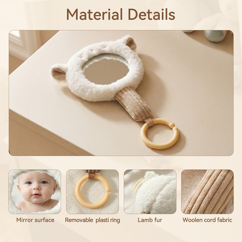 新生児ギフト ベビーぬいぐるみバニー ハンドヘルドミラー ラ - Baby Products Game のレビューと価格