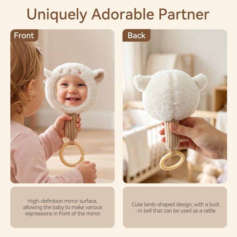 新生児ギフト ベビーぬいぐるみバニー ハンドヘルドミラー ラ - Baby Products Game のレビューと価格