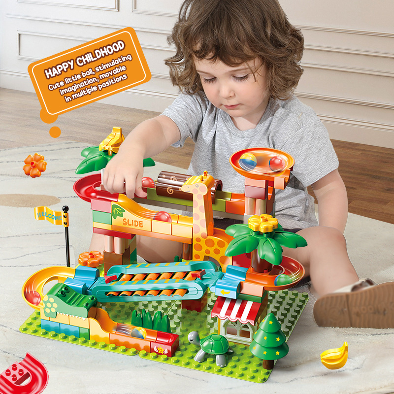 DIY マーブルランスライドブロックレースビルディングレンガ - Baby Gate Stairs のレビューと価格