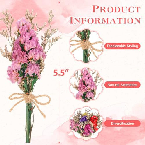 ミニドライフラワーブーケ 天然保存花 ホームテーブルデコレー - Baby Products Decoration のレビューと価格