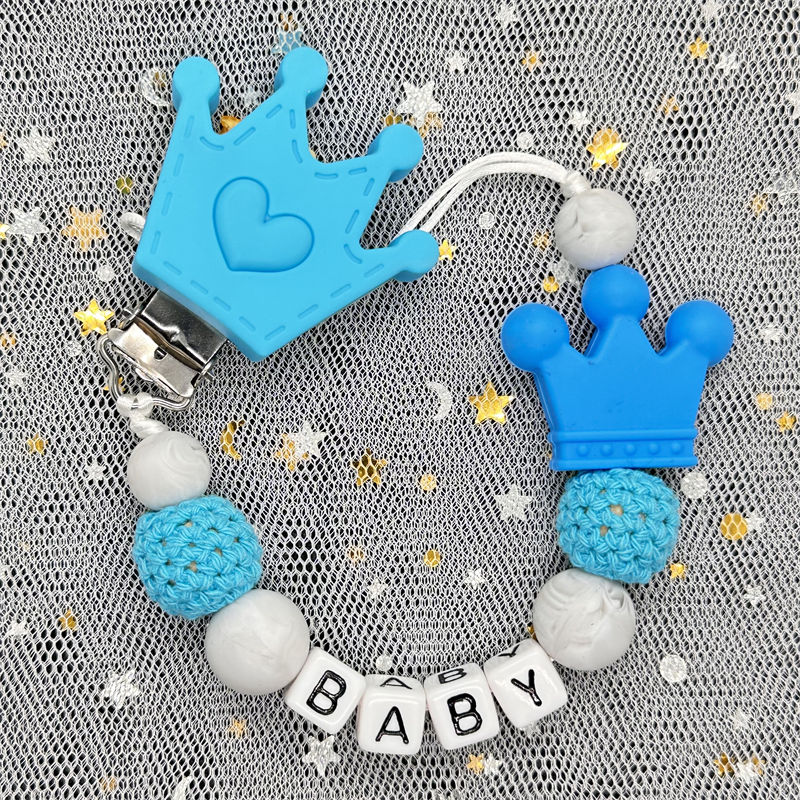 赤ちゃんのためのパーソナライズされた木製のおしゃぶりチェーン - Baby Products Discount のレビューと価格
