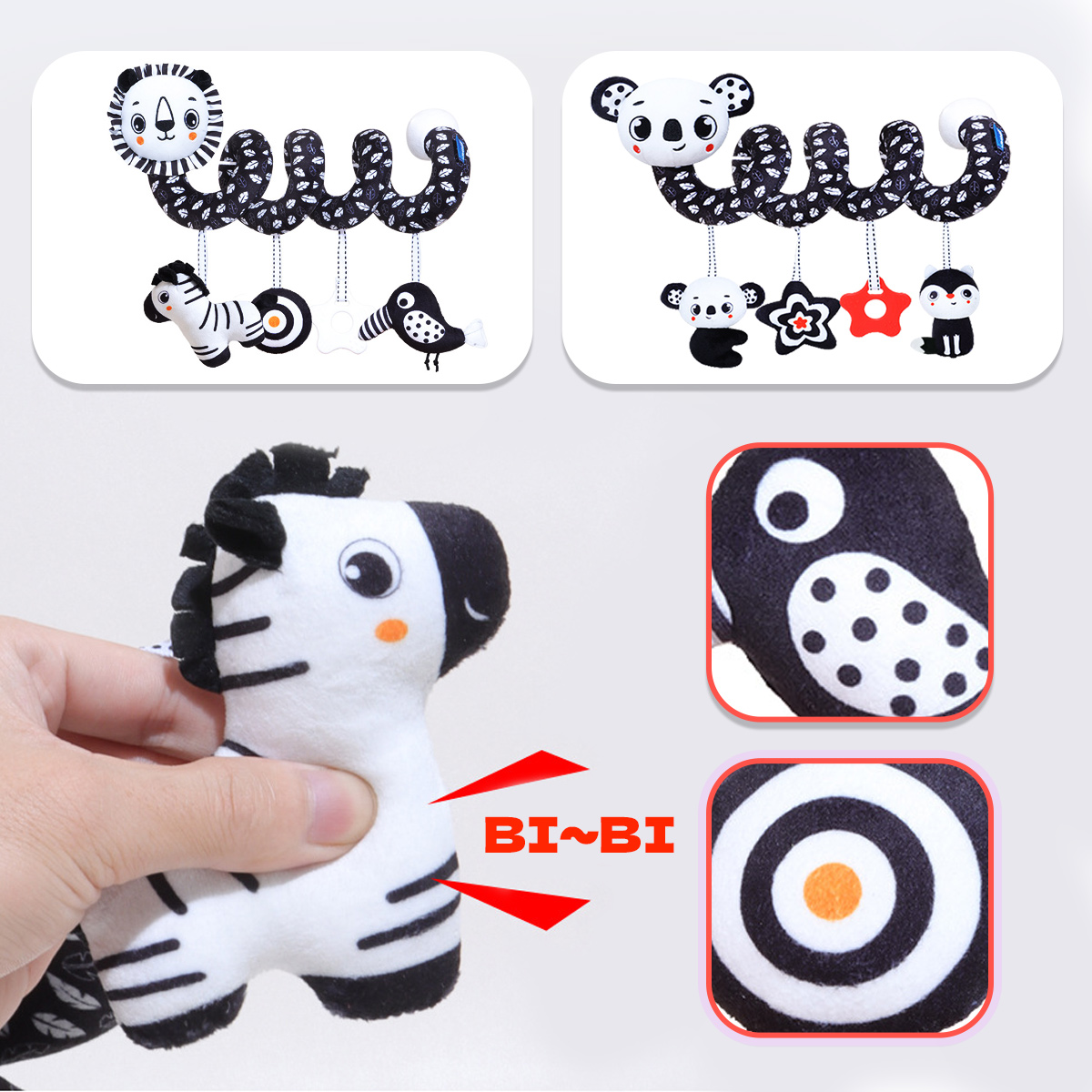 ベビー用ぬいぐるみ螺旋型吊り下げおもちゃ、ベビーカー、ベビー - Baby Products Game のレビューと価格